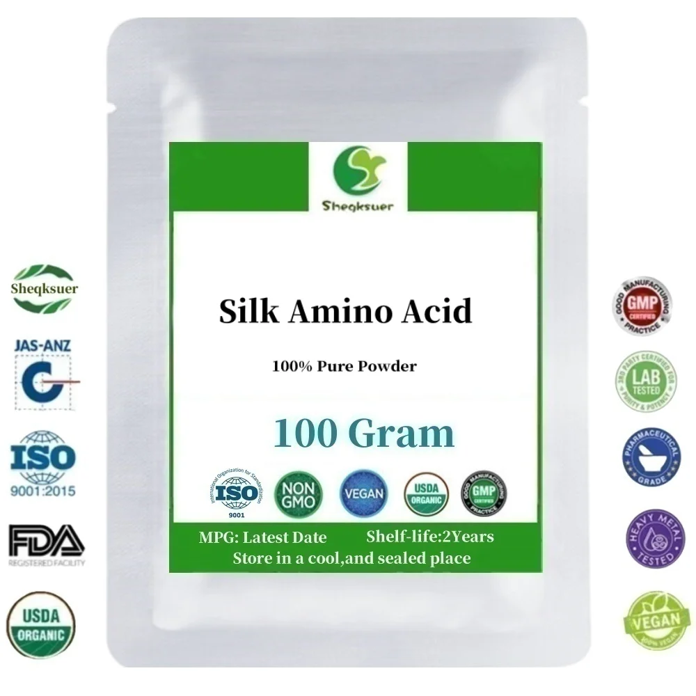 50g-1000g High Quality Silk Amino Acid Powder Fibroin,silk Peptide,hydrolyzates Silk Protein ,silk Protein