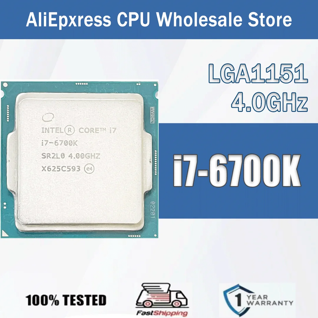 Intel Core i7-6700K 4,0 GHz 4 núcleos 8 hilos 91W i7 6700K Computadora CPU Procesador Servidor LGA 1151