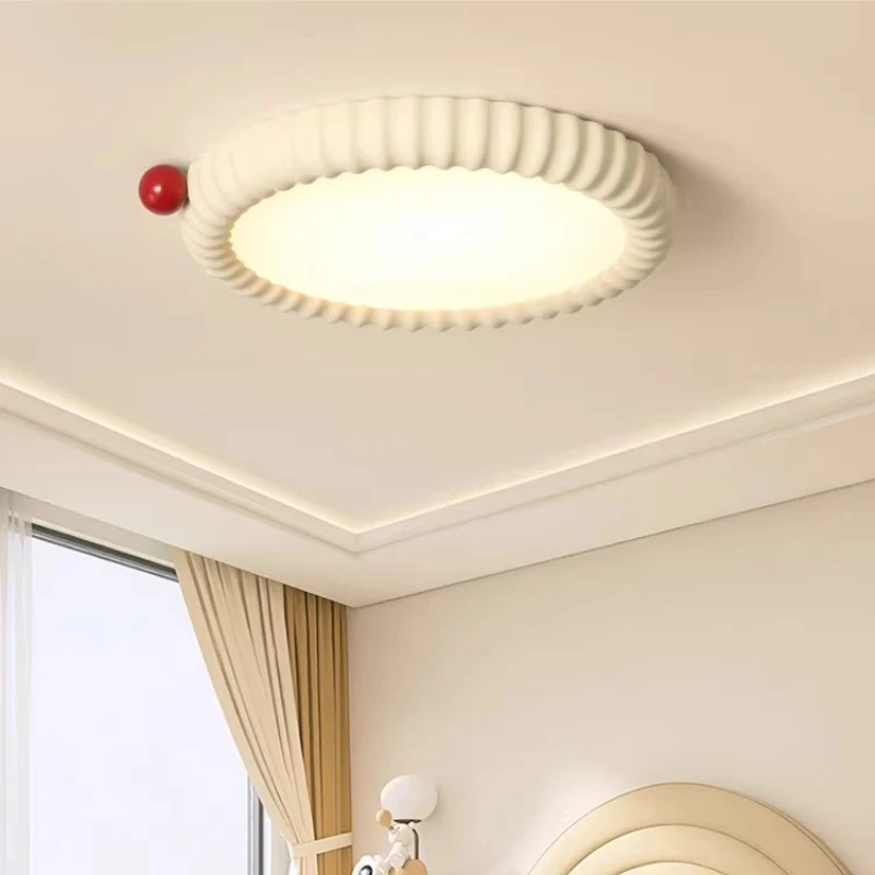 Cream Style Cloud Bedroom Ceiling Light LED Modern Minimalist Circular Ceiling Lamp Study Living Room Children's Room Restaurant