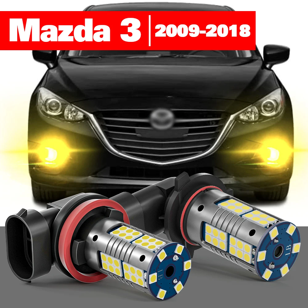 

For Mazda 3 BL BM BN 2009-2018 Accessories 2pcs LED Fog Light 2010 2011 2012 2013 2014 2015 2016 2017
