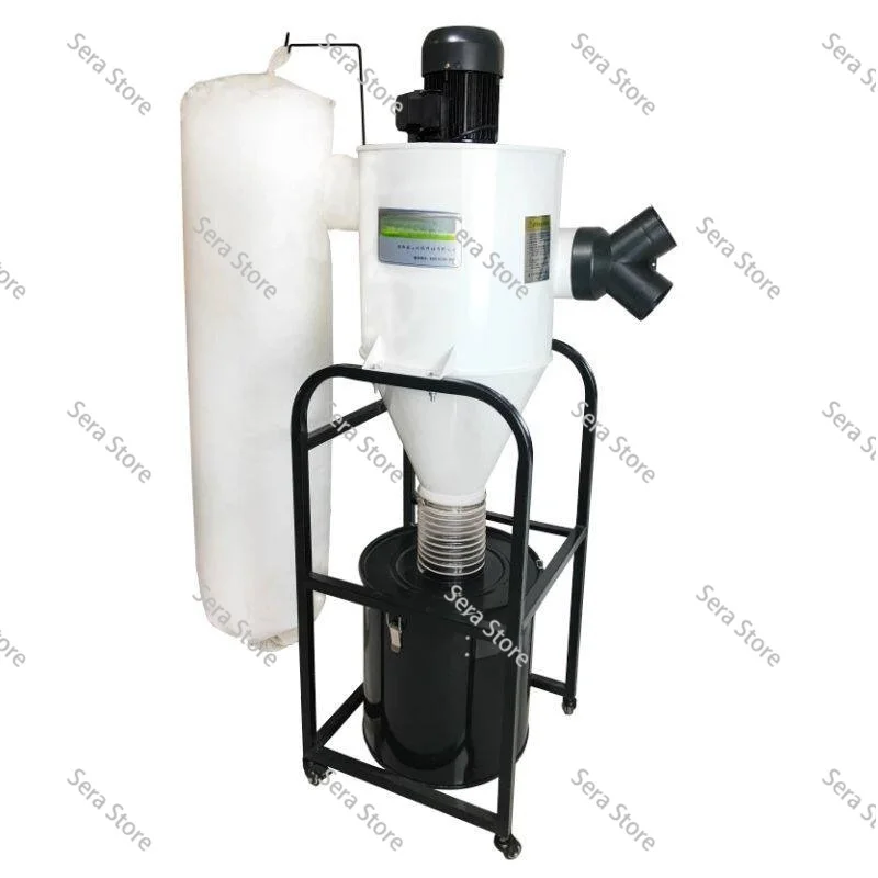 750W Woodworking Dust Collector, Cyclone & Bag Filter System for Workshop, Quiet Operation