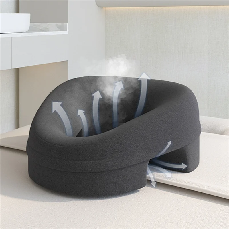 AAAC-almohada para la cabeza transpirable de espuma viscoelástica, almohada ergonómica para tumbarse, almohada de apoyo para masaje corporal, almohada para descanso facial