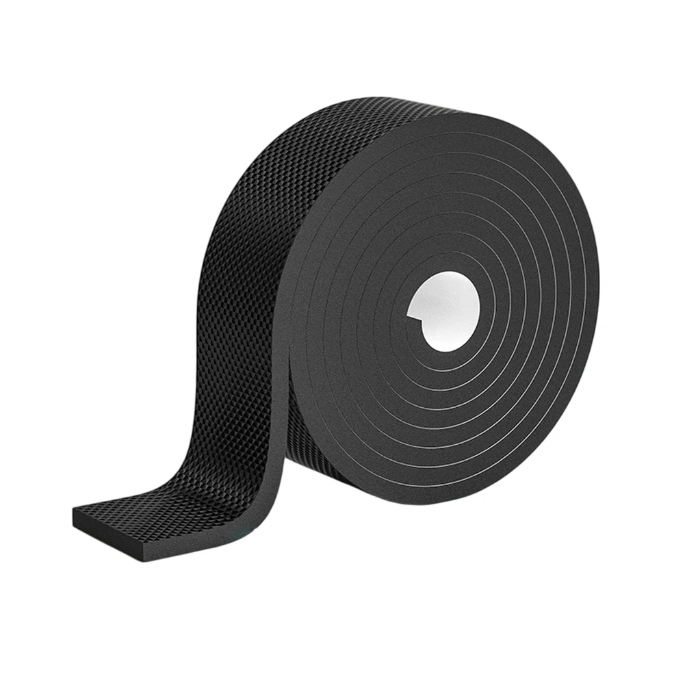 6cm Wide Black Rubber Furniture Pad Self Anti Scratch Mat For Sofa Bed Cabinet Refrigerator Leg Silent Floor Protector