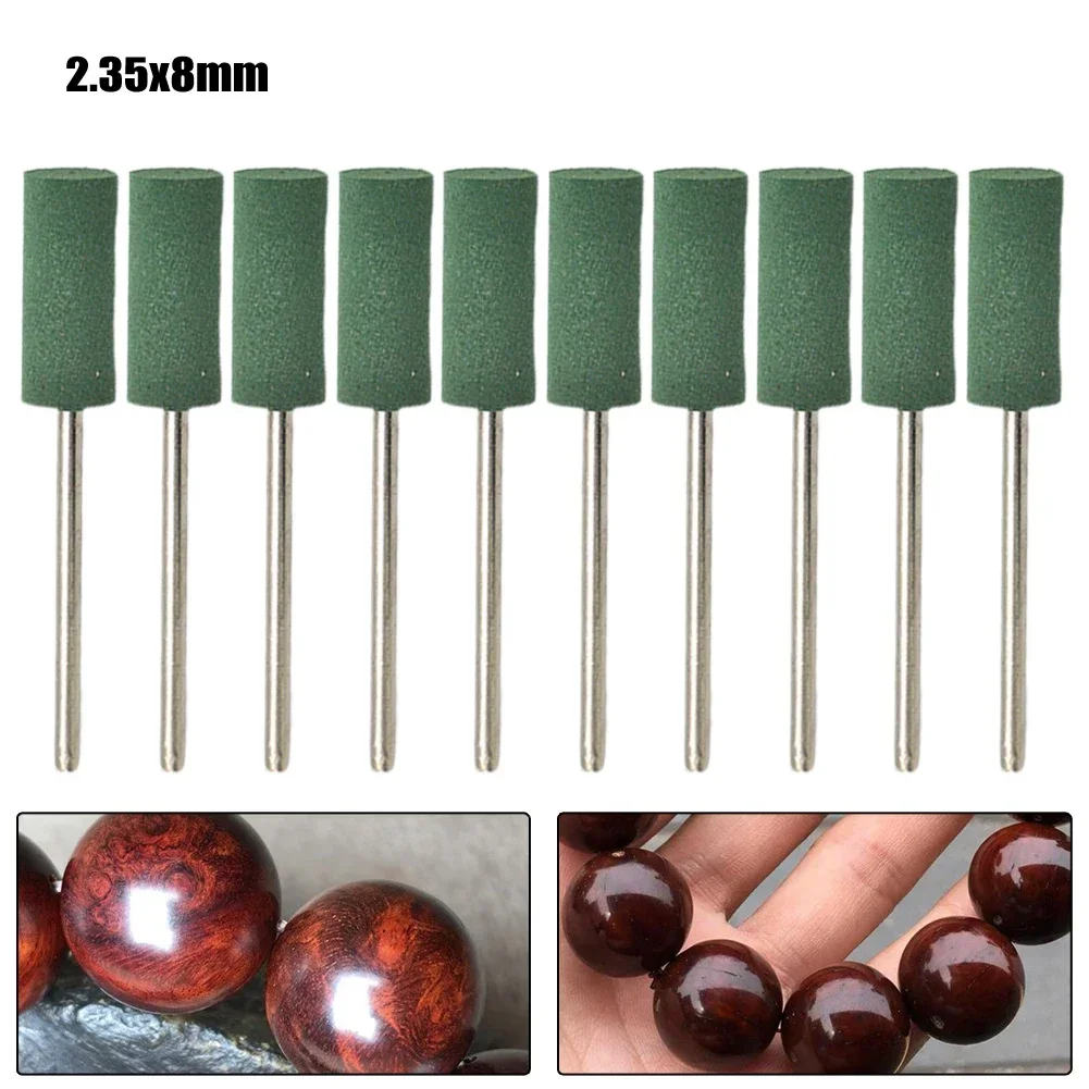 

10pcs Grinding Head For DIY Grinding Polishing/jade Wood Metal Polishing Electric Tool 2.35x8mm Stone Wheel Rotary Tool Parts