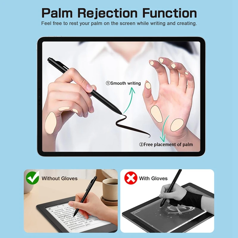 EMR Digital Stylus Pen With Eraser For Remarkable 2,4096 Pressure Levels,Palm Rejection,For Remarkable/Samsung/Wacom