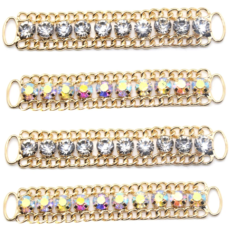 New 2PCS105 * 18MM Metal Diamond Chain Buckle Bra Accessories Swimsuit Exchange Equipment