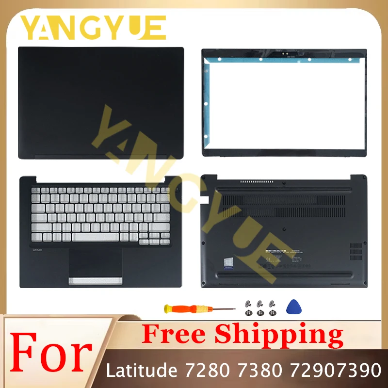 

For Latitude E7380 E7390 7380 7390 Laptop Accessories LCD Back Cover Front Bezel Palmrest Bottom Case 0T7C6V OYNM35