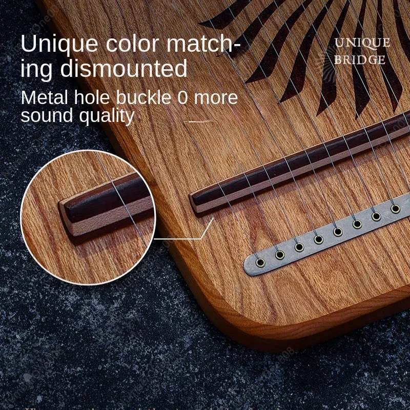 19 Yinlai Yaqin Beginner Lira Veneer 7-Tone Small Harp Niche Musical Instrument Portable Easy To Learn in Stock