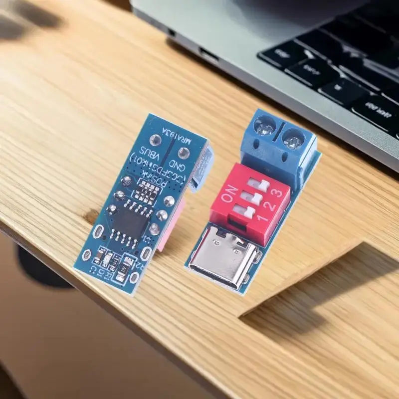 1/2/5 قطعة اختبار USB Type-C قابل للتعديل ، 5-20 فولت الأزرق PD وحدة إمداد الطاقة ، 100 واط شحن سريع اختبار PD الزناد المجلس