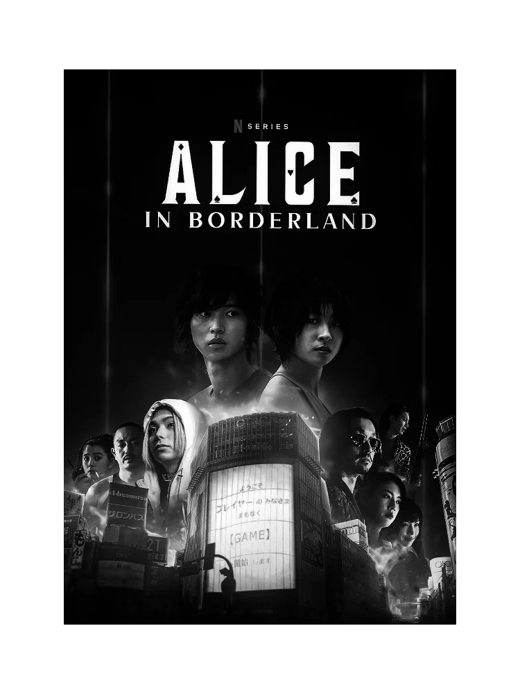 Affiche japonaise de télévision chaude Alice In Borderland, art mural imprimé adapté au salon, chambre à coucher, bar, salon, décoration de la maison, cadeau