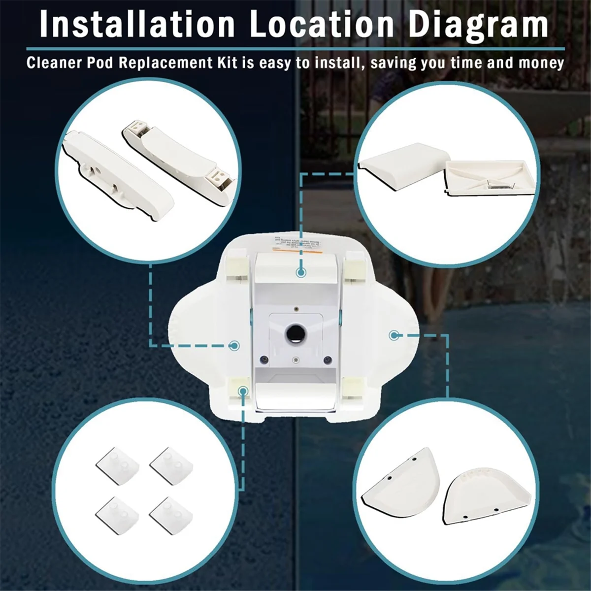 Kit Suku Cadang Pembersih Kolam AC66 untuk Hayward, untuk Navigator, untuk Arneson, Pool Vac Plus, Aners Pembersih Kolam Renang Ul Terra