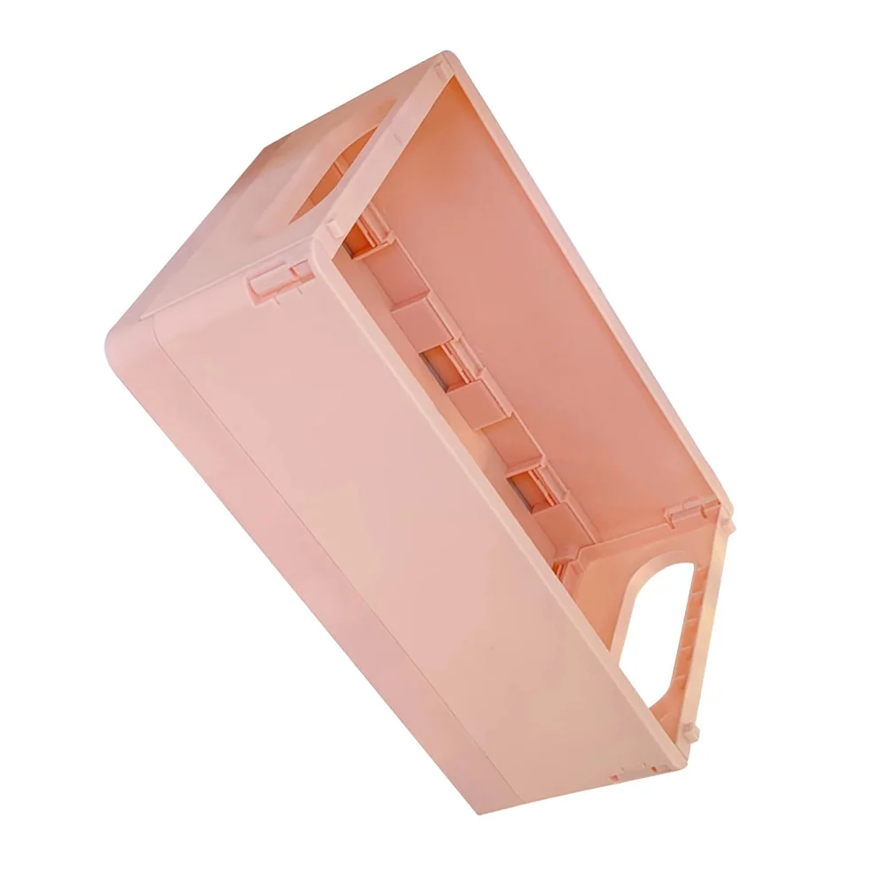 

Foldable Book Storage Plastic Stationery Organizer For Desk Household Sundries Container Stackable Books Holder Desktop