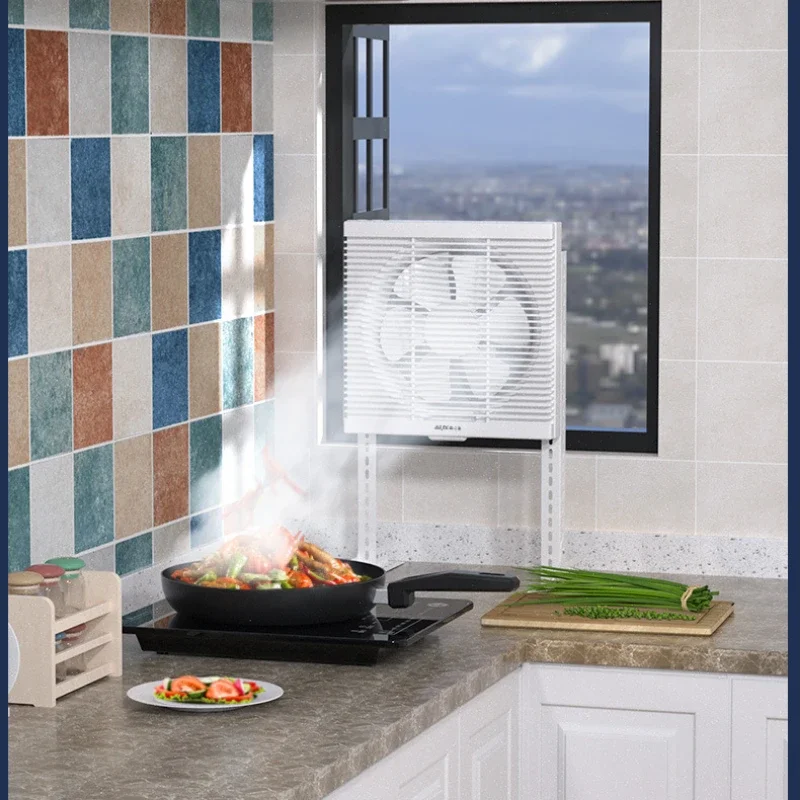 Indoor Free Installation of Exhaust Fan Household Kitchen Portable Vertical Small Strong Barbecue Exhaust Exhaust Fan