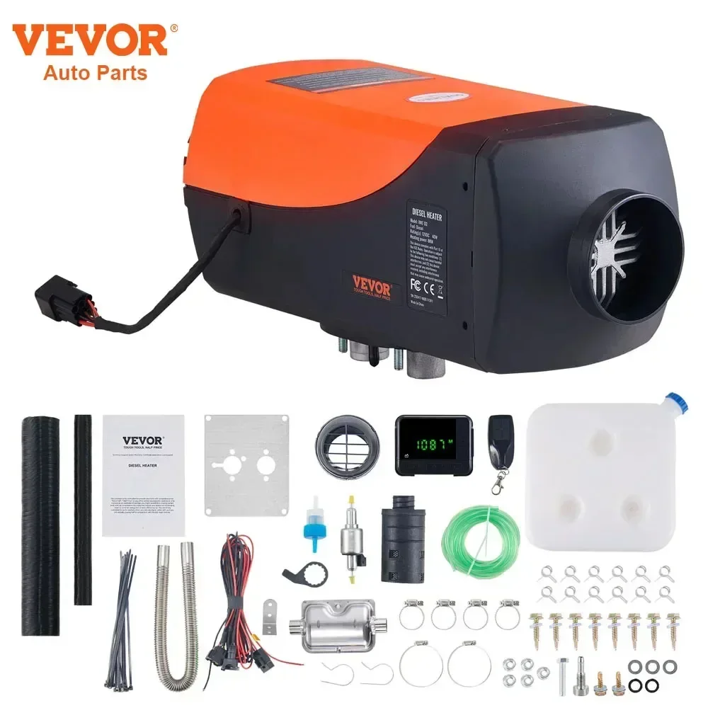 VEVOR Car Heater Air Diesel Parking Heater 12V 2/5/8KW  LCD Switch Silencer Truck Boat Autos Portable Heat Installation