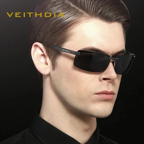Imagen 2 del producto VEITHDIA-gafas de sol deportivas para hombre y mujer, lentes de aluminio polarizadas, Vintage, para conducir, V6510
