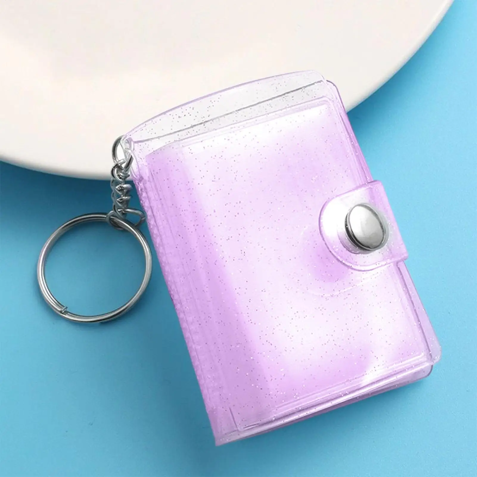 2 Inch Mini Photo Album Mini Keyring ID Instant Pictures Interstitial Storage Case Card Collect Book Photocard Holder Keyring