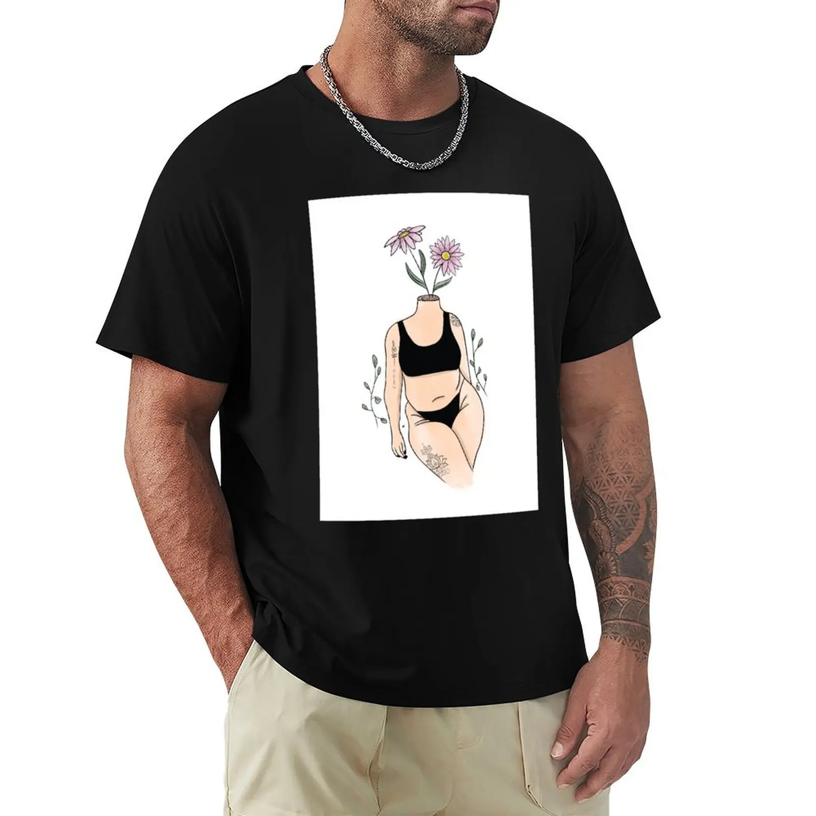Tattooed Lady Body Positive Design T-Shirt Lightweight Running Sports T-Shirt