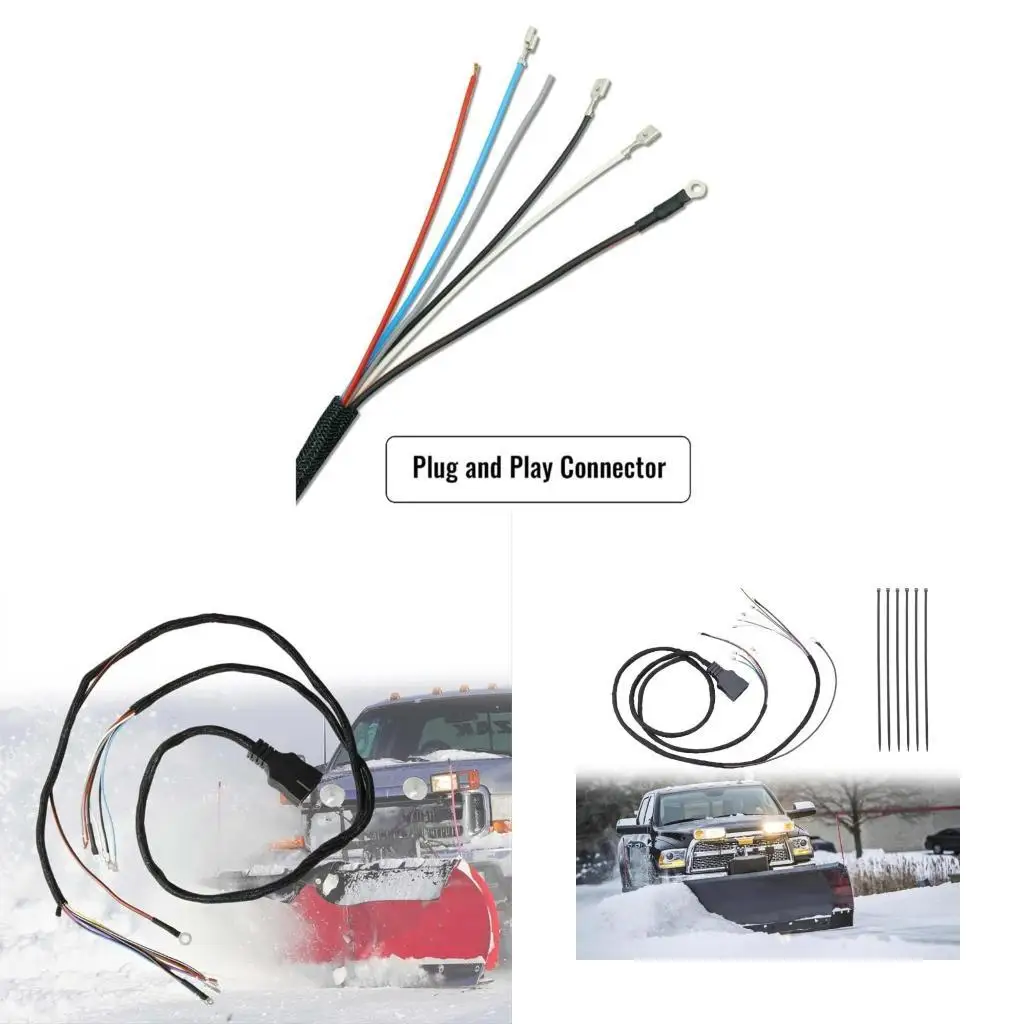 Sturdy Efficient 11 Pin Plow Side Light Wiring Harness Cable for Western SnowEx Snowplows 26347 26377 Easy Installation