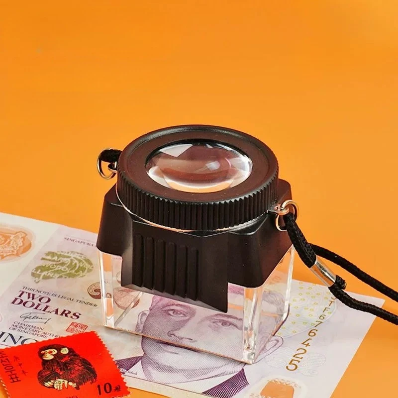 Portable 10x Magnifying Glasses with Scale and High-Definition Optical Lens Magnifier Glass Helping Hands Loupe