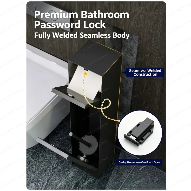 1.2mm Thick 304 Stainless Steel Recessed Niche, Toilet Brush & Tissue Box for Bathroom Hotel