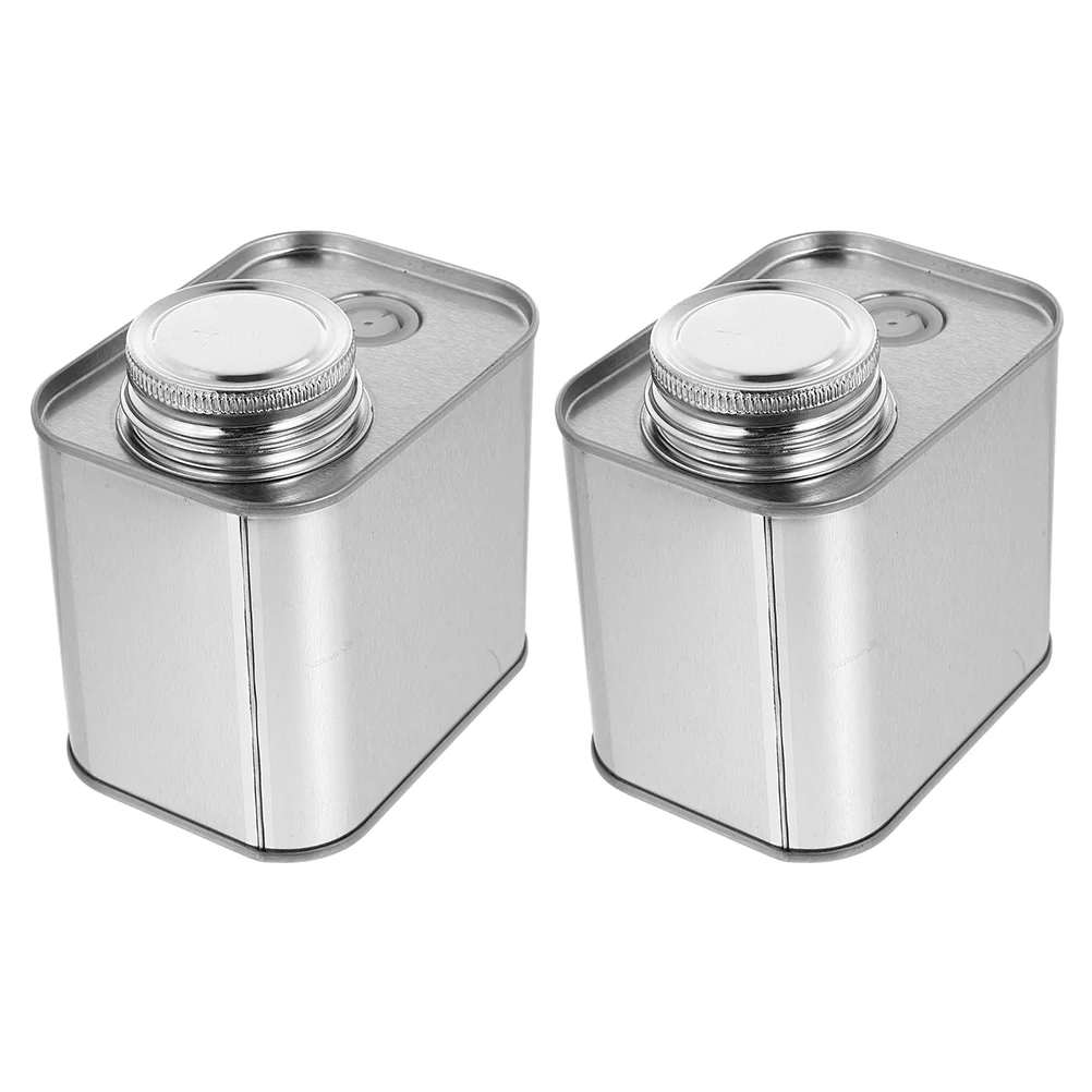 

2 Pcs Coffee Beans Storage Tank Sealed Jar Tinplate Can Silver Holder Lasting Keep Food Packaging Dry