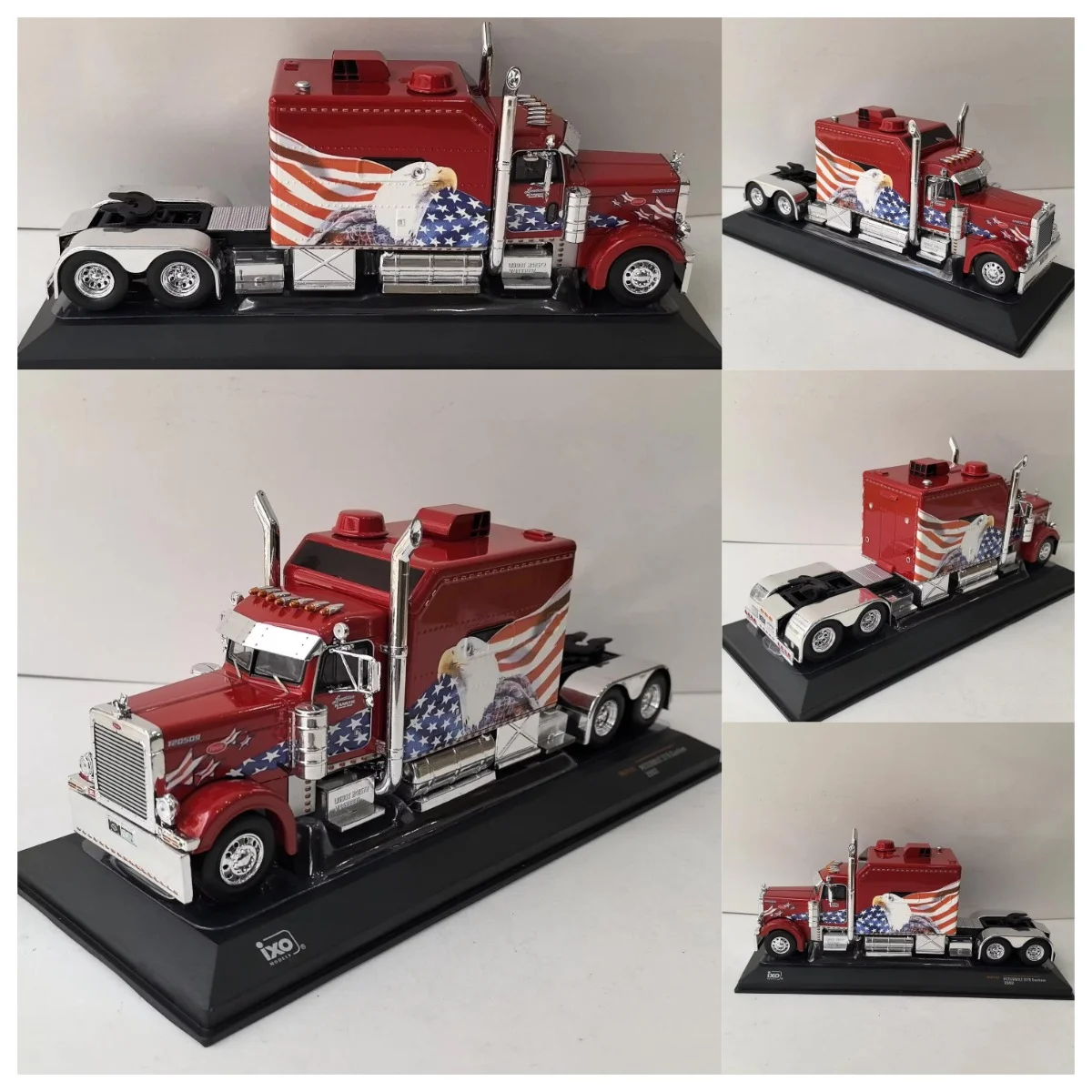 

IXO 1/43 Scale Peterbilt 379 Custom 2002 Won The Bid for Long Head Trailer Trailer Truck W1 Alloy Car Model