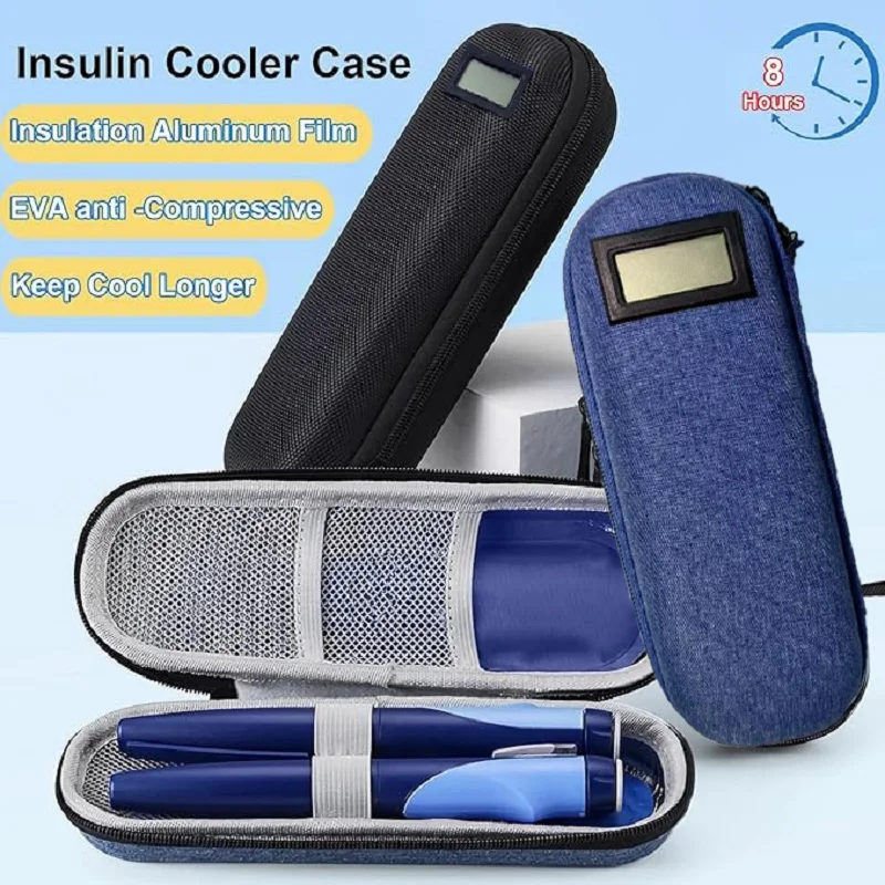 

Portable EVA Insulin Diabetic People Insulin Refrigerator Box Travel Outdoor Small Refrigerated Drug Insulation With 2 Ice Bag