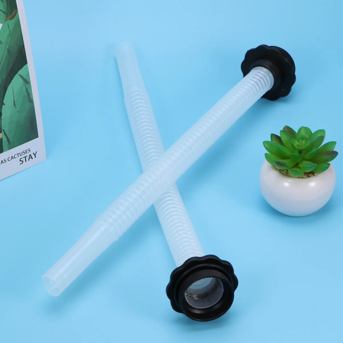 

2Pcs Gas Can Spout Hose Flexible Plastic Oil Guide Replacement Filter for Bucket Extended Use Universal Gas Can Spout Cap