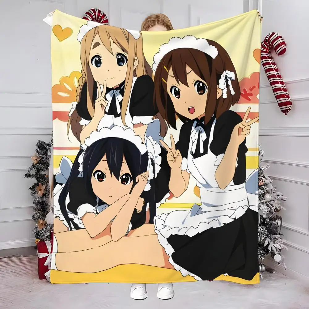 Anime Kawaii Girl K-On Cute Throw Flannel Blanket Soft Comfortable Home Travel Blanket Birthday Gift Idea For Anime Fans