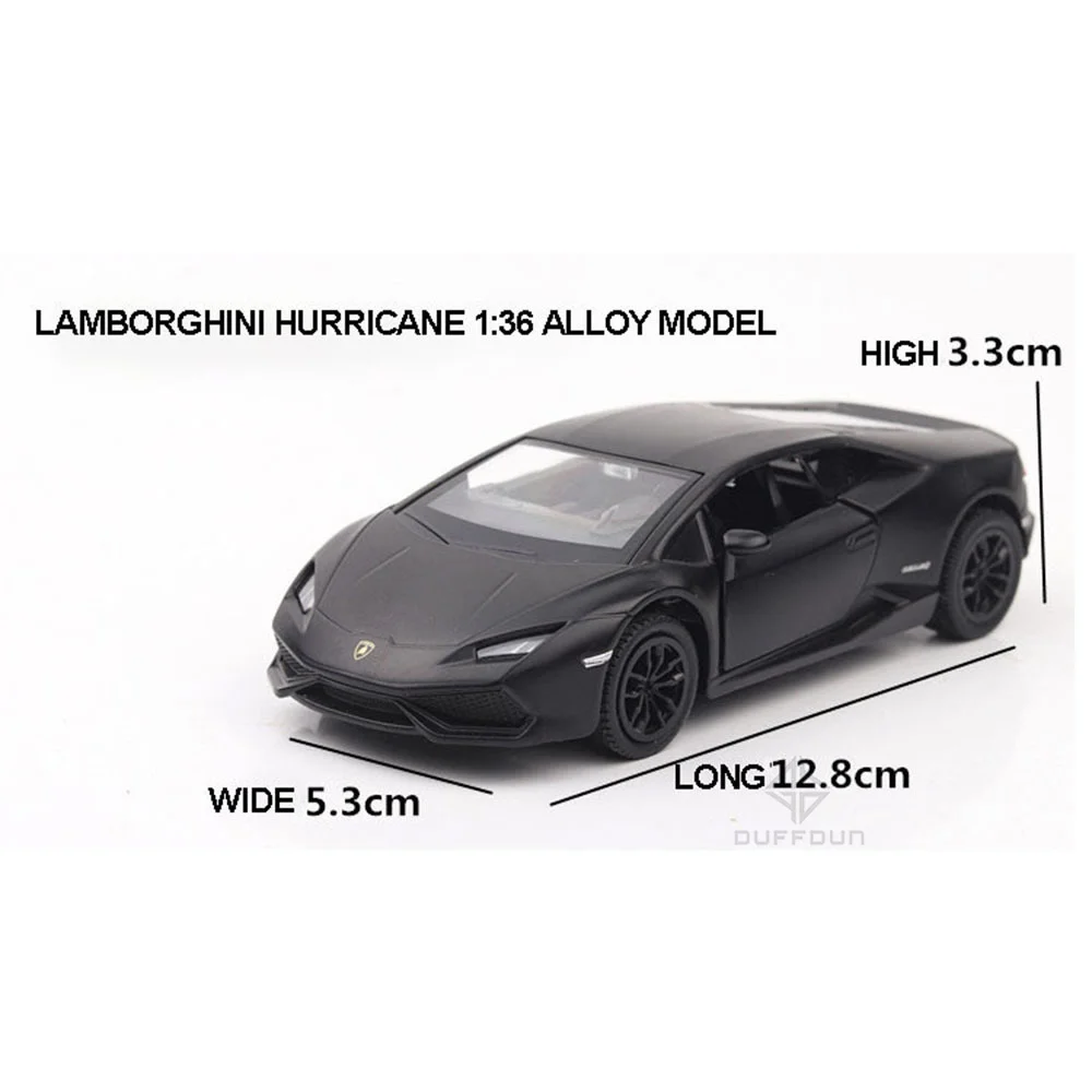 1/36 Lamborghini Huracan Alloy Diecast Toy Car Model With 2 Doors Opened Pull Back Rubber Tire Collectable For Kid Boy Girl Gift