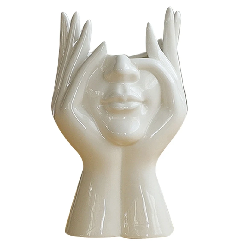 

Nordic Ceramic Simulation Human Body Art Vase,For Living Room/Cabinet,Sculpture Handicraft Home Decor