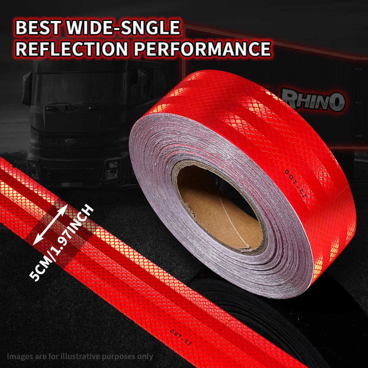 Car Truck Reflective Safety Tape Warning Night Light Waterproof Trailer Reflector Sticker For Car Truck Warning Safety image 3