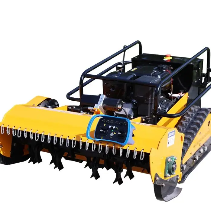 

Customized tracked industrial remote control robot lawn mower, cutting width 800/1000mm lawn mower