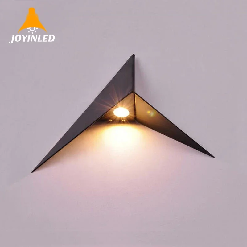 

2pcs Nordic Led Wall Lights Creative Triangle Wall Lamp Living Room Background Bedside Lamps Stairs Indoor Wall Sconce Lighting