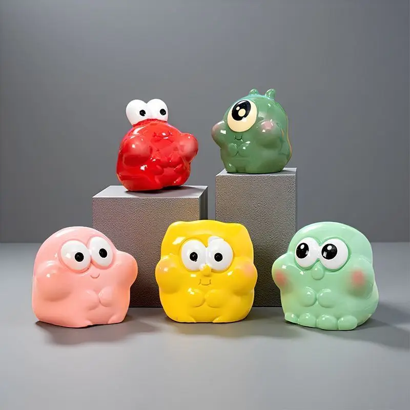 

5Pcs SpongeBob SquarePants Resin Figurines Cute DIY Decor Accessories Mini Ornaments for Car Dashboard Desk Decoration Gift Toys