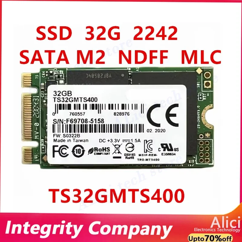 

OriginalSolid State Drive 32GB 64GB 2242 SATA3 Protocol M2 MLC Granular Independent Cache NGFF SSD TS32GMTS400
