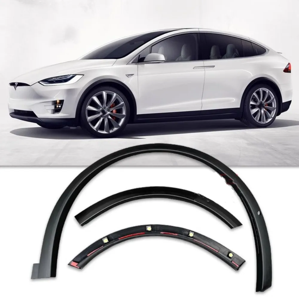 Car Fender Flares Arch Wheel Eyebrow Protector Mudguard Sticker for Tesla Model X Auto Accessories