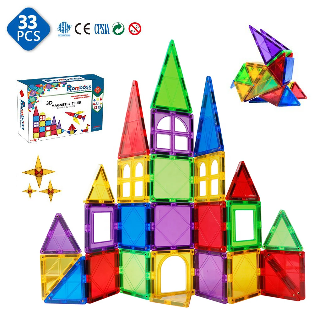 

Big Size Magnetic Building Blocks Construction Set Games Magnetic Tiles Montessori Educational Magnet Toy for Kids Gifts