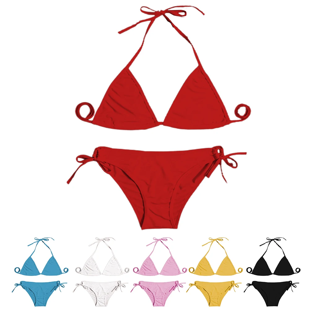 

Women Thong Bikini Set Sexy Lingerie Swimsuit Bandage Style Brazilian Slight Strech Swimwear Sexy Bras Summer Female Underwear