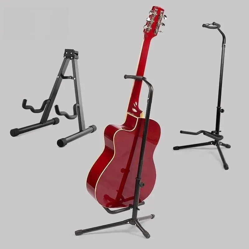 for A1pn008 Guitar Stand Upright Ukulele Floor Rack Wooden Home Folding Folk