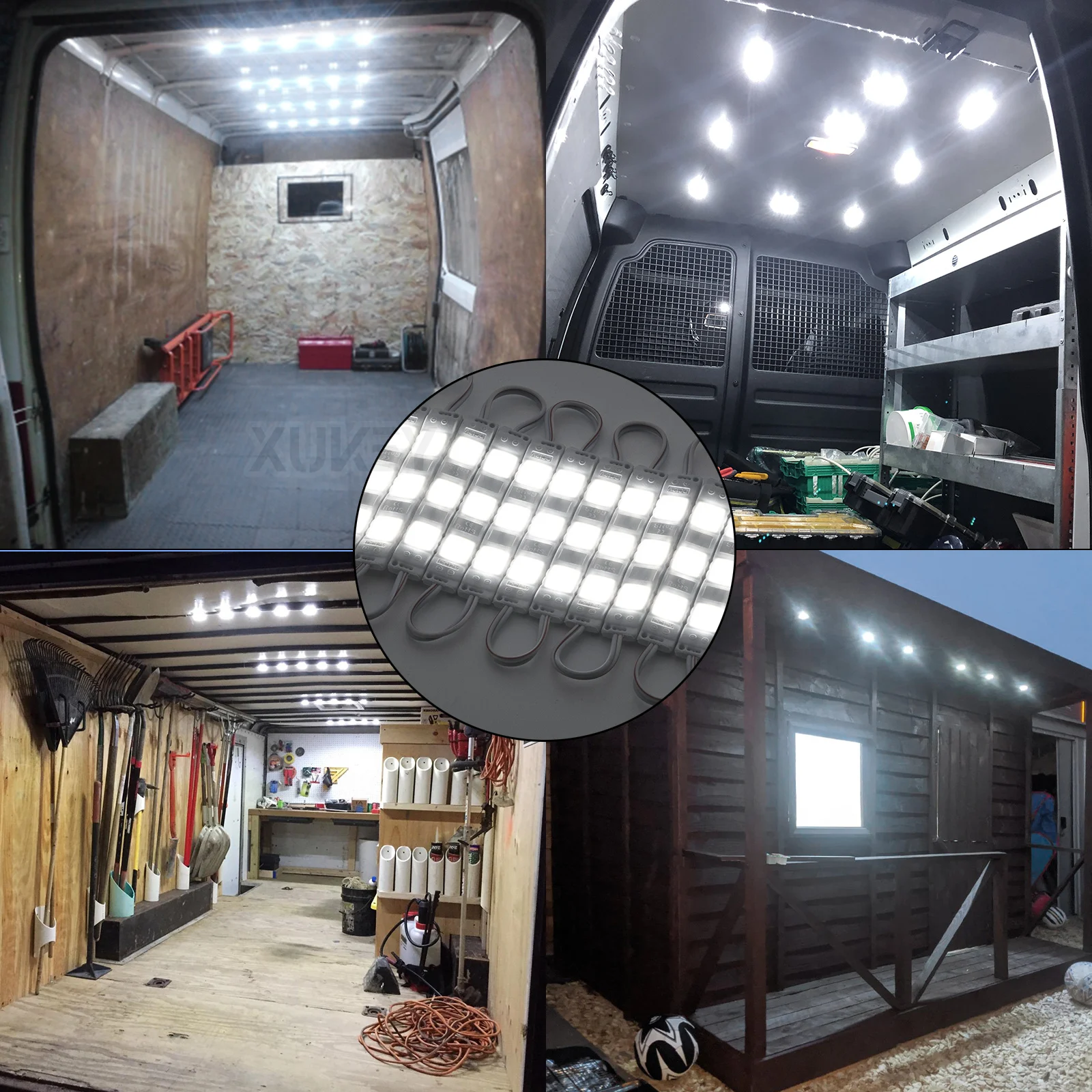 LED Module Kit 60leds Interior Trailer Lights Lorries Caravan LWB Lamp Lighting Strip Camper For Trafic Master Transit Sprinter
