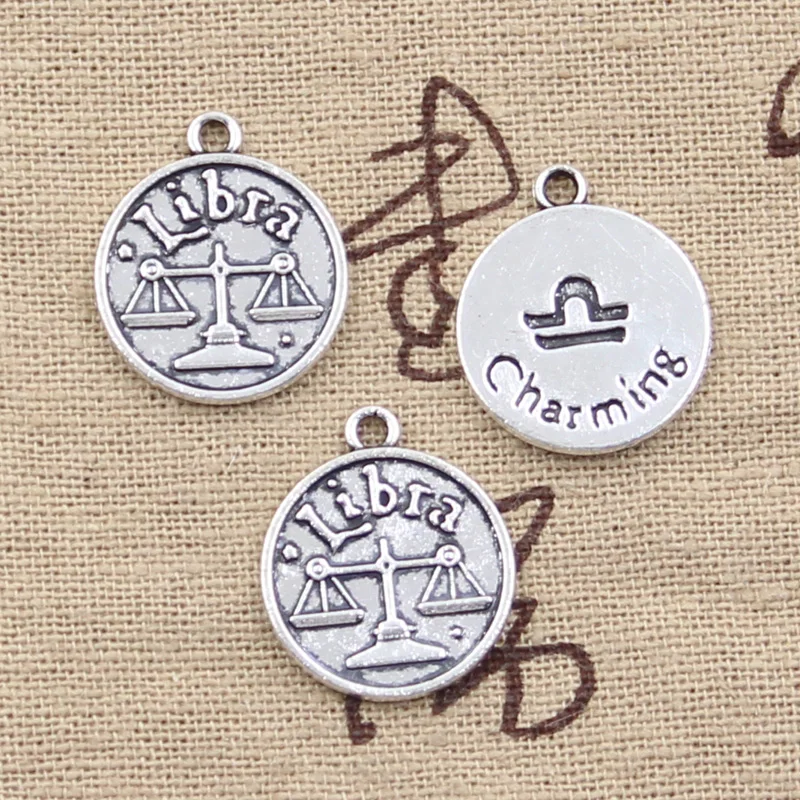 12pcs Charms Zodiac Capricron Aquarius Aries Cancer Leo Libra Taurus Scorpio Sagittarius Vigro Gemini Pisces DIY Antique Pandent