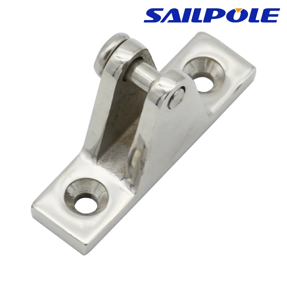 316 Stainless 90° flat curved Deck Hinge Mount Quick Release Marine Boat Bimini Top Fittings Pin With Bolt Screw