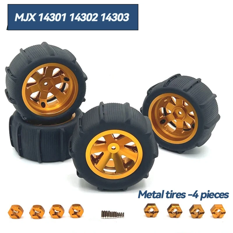 MJX Hyper Go 14301 14302 14303 Copo de direção de metal atualizado Suspensão dianteira e traseira de metal, cubos de roda, rolamento,