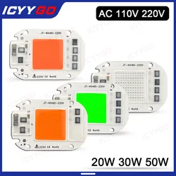 LED COB LED Chip AC110V AC220V 20W 30W 50W Full Spectrum Green Blue Red Module LED Chip Stage Landscape Floodlight