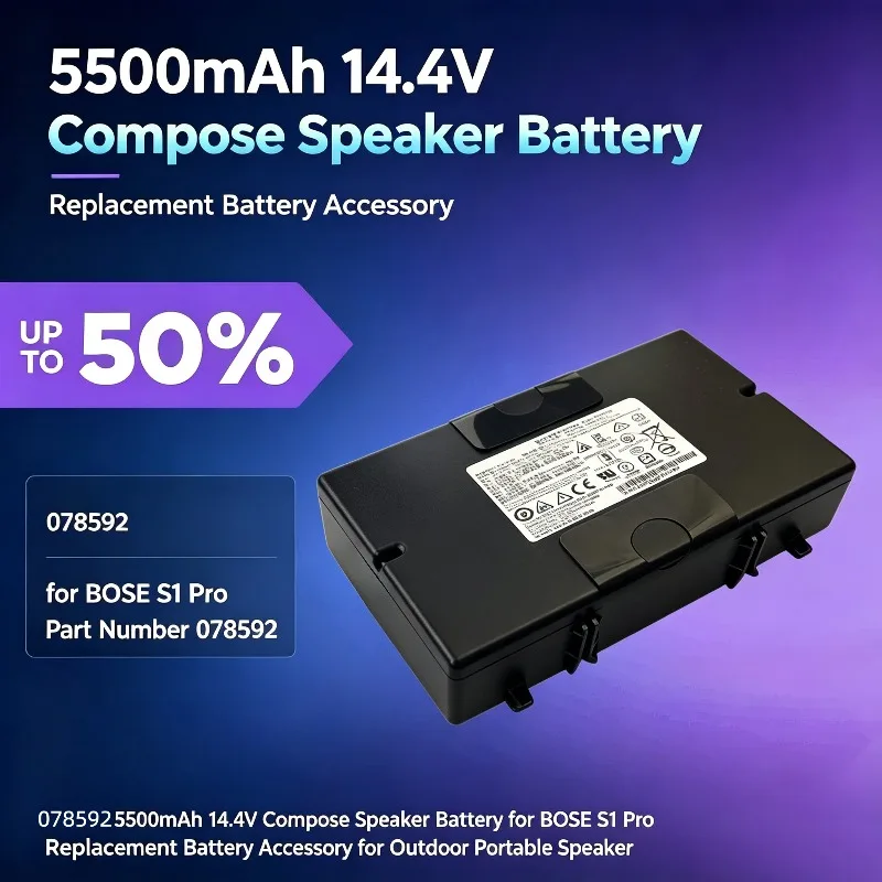078592 5500mAh 14.4V Compose Speaker Battery for BOSE S1 Pro Replacement Battery Accessory for Outdoor Portable Speaker