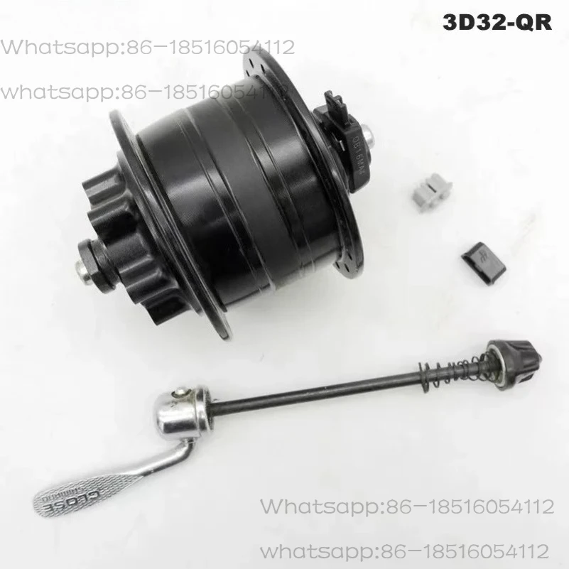 

1pc for Dynamo DH-3D32 3W 6V 6-hole 32 Hole QR / DH-3D37 6V 3W Center-Lock 32 Hole Black