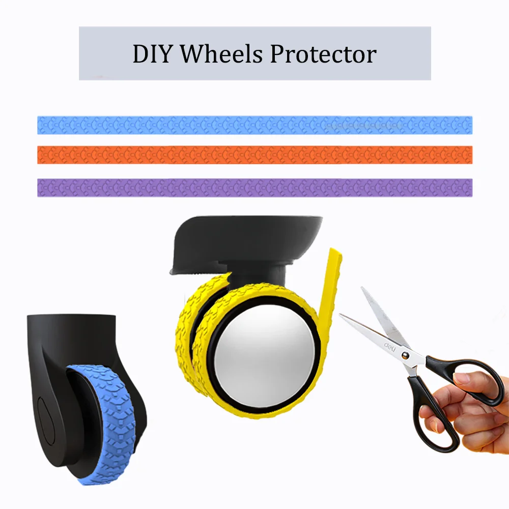 Creative New Cuttable Suitcase Wheel DIY Silicone Protector Sound-Absorbing Silicone Protective Cover Wear-Resistant And Silent