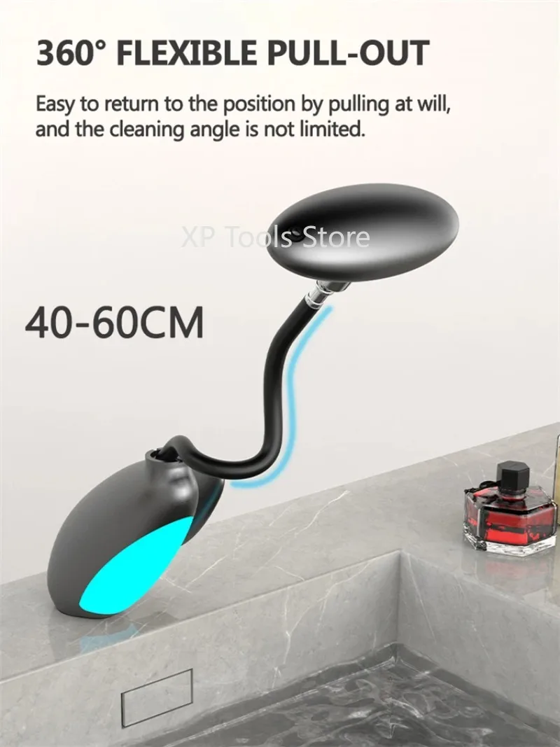 

360° Flexible Use New Basin Faucet Pull-Out Ambient Light Basin Mixer Led Innovation Temperature Sensitive Bathroom Basin Faucet