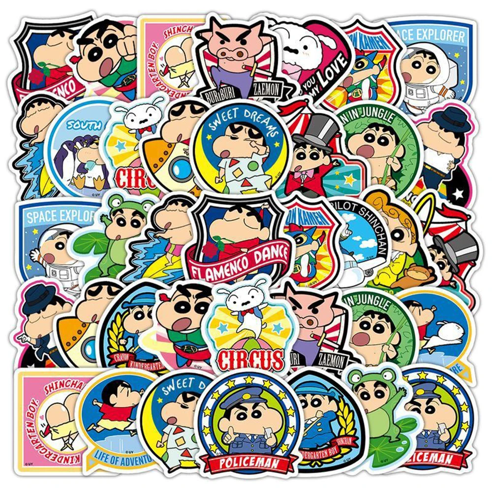 10/30/50pcs Cartoon Crayon Shin-chan Stickers Funny Classic Anime Decals Stationery Phone Suitcase Cute Graffiti Sticker for Kid